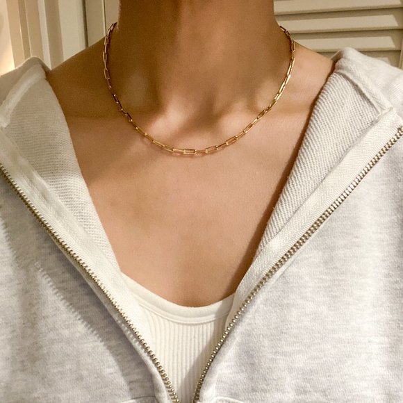 18K Gold Plated Link Necklace (16" or 18") - Picture 13 of 13